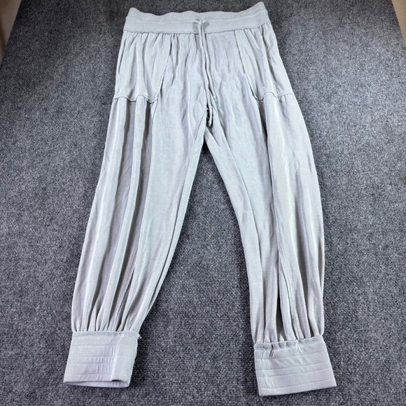 FP Movement Pants - FP Movement Jogger Pants Womens M Gray Modal Harem Ribbed Cuff Boho Athleisure